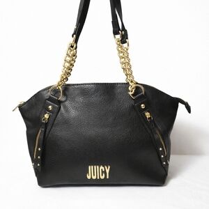 Juicy Couture Black Tote with Gold Chain Handles